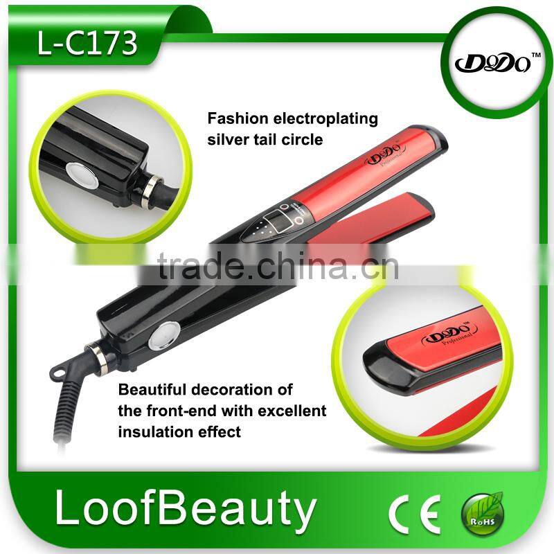 1 inch MCH heater, fast heat up within 30 seconds with Flexible floating plate hair flat iron
