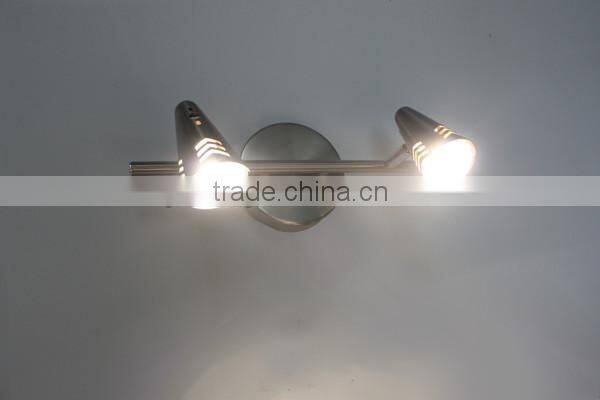 two heads spot lighting silver iron spot wall lamps