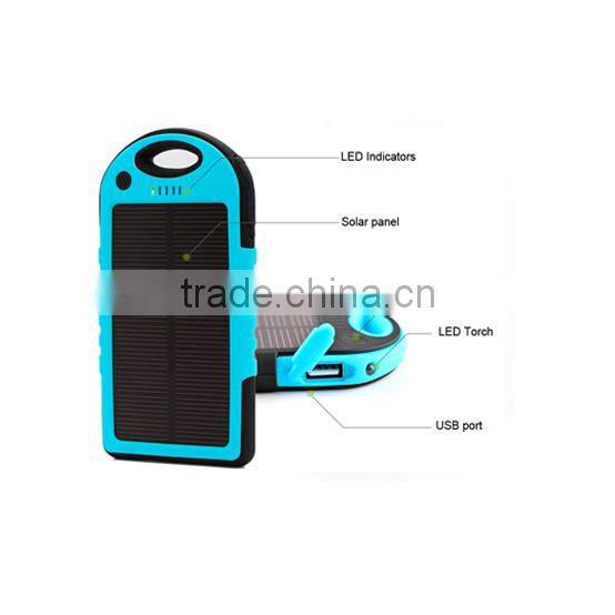 Outdoor 5000mah mobilr slim solar battery charger for phone case