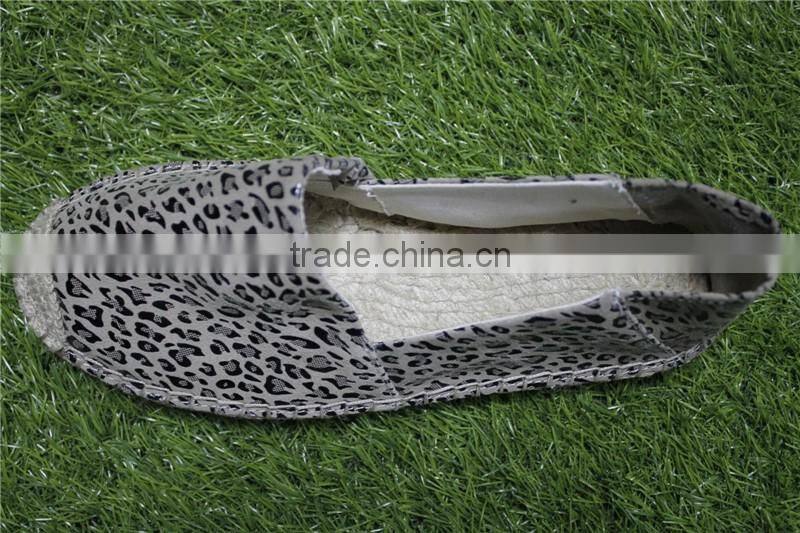 Leopard Espadrilles Ladies Shoes Jute Canvas Shoes