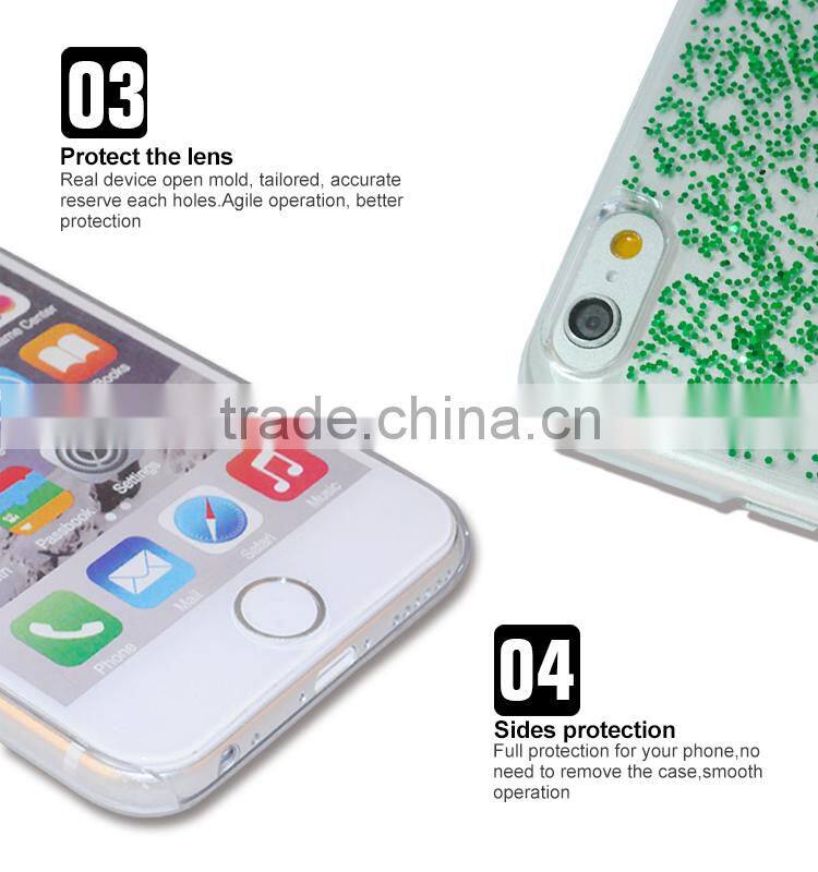Aikusu Customized hot sale new products crystal glitter gel case for Iphone 6/6S