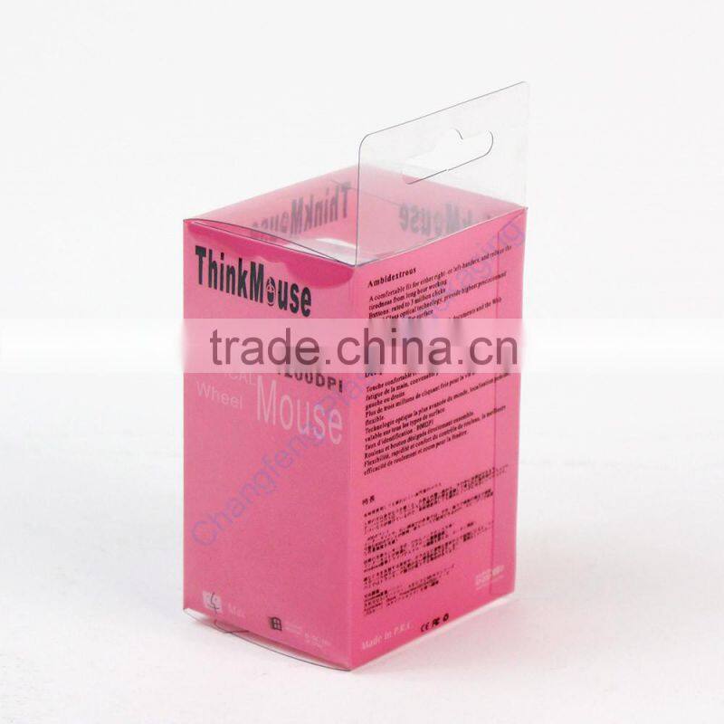 Customized pink packaging box for mouse packaging