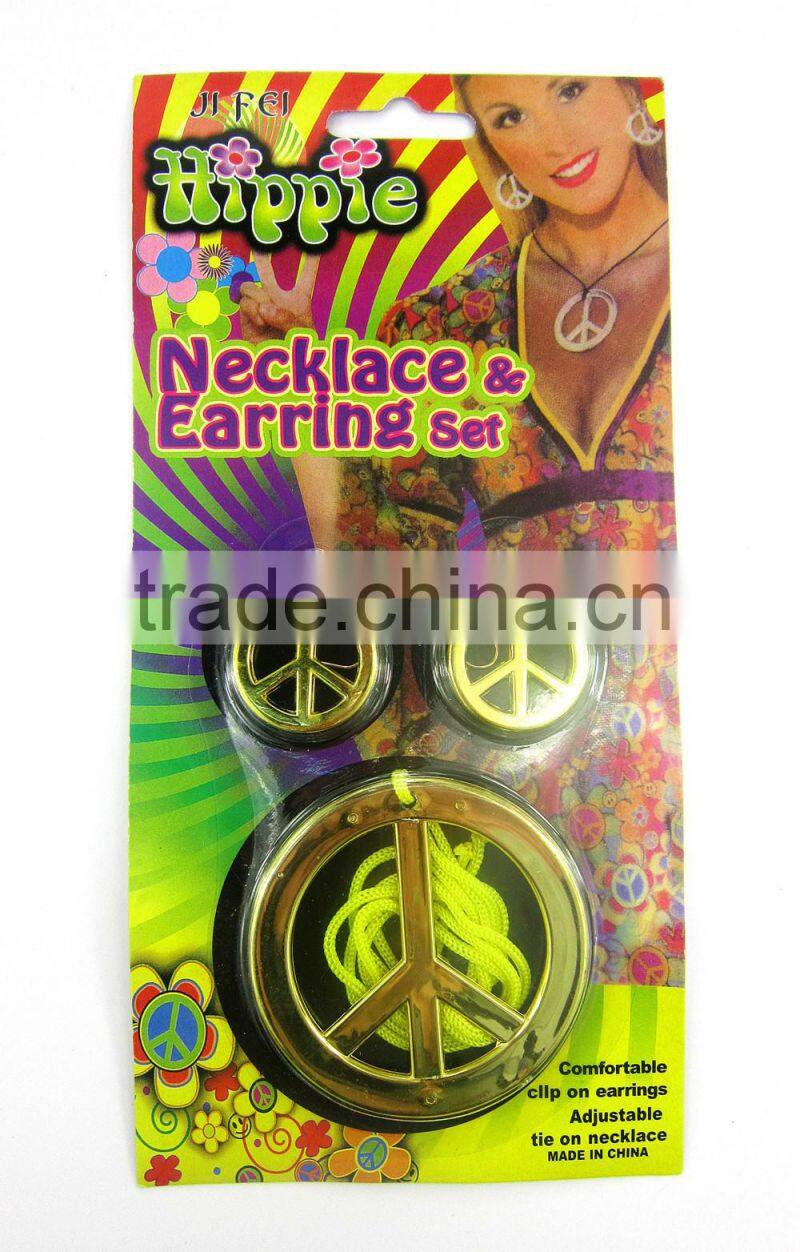Hippy necklace and earring set