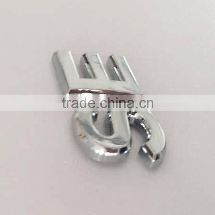 Custom 3D self-adhesive ABS plastic car chrome letters,chrome letters