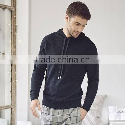 Spring Men's Knit Pajama Top Cheap Hooded Tee Shirt