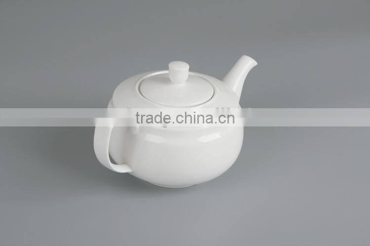 white heat resistant fine China ceramic teapot