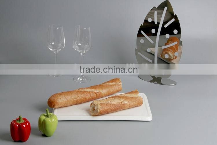 14'' white fine China rectangular ceramic big tray