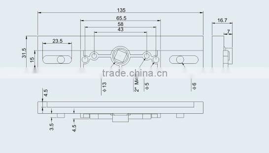 Aluminium window transmission box DT905
