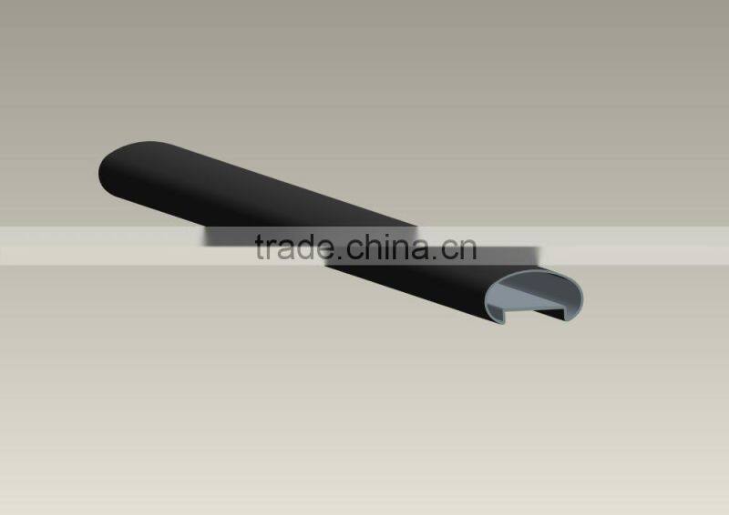 Aluminum square post 90 degree with plastic insert to hold glass