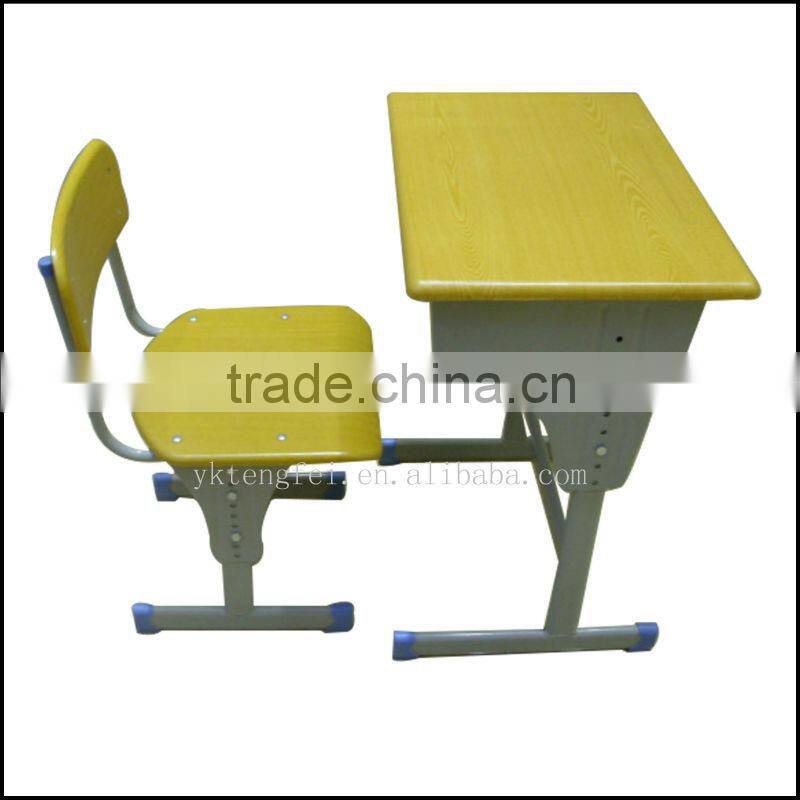 presswood wooden single adjustable school desks and chairs TF-A--4603