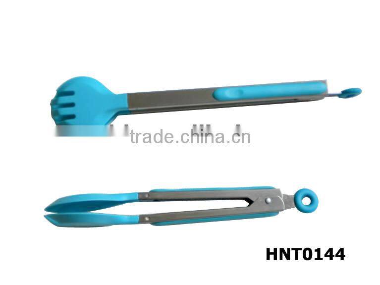 nylon kitchen tong with TPR non-slip handle