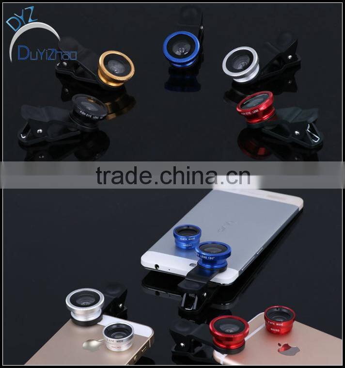 3 in 1 mobile phone wide-angel supper macro fisheye lens for cell phone camera lens