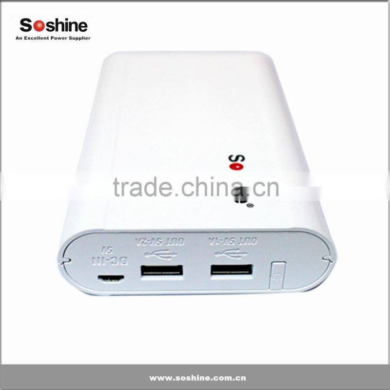high full capacity smart power bank case 4*18650 battery cells battery charger exchangeable power bank real capacity 14400mah