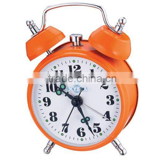 3 inches metal twin bell mechanical alarm clock