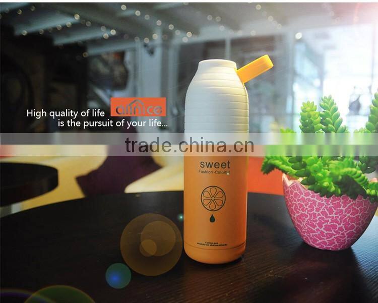 Wholesale Promotional double wall insulated vacuum stainless steel water bottle with portable rope
