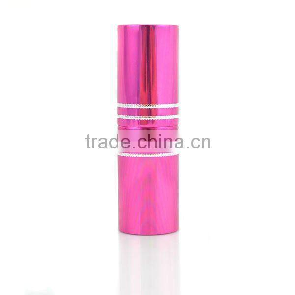 2012 Hot Sell Lowest Price Nylon Hair Rose Red Aluminium Handle With Diamond Retractable Powder Brush