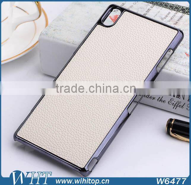 Alibaba Express Hot Sale PC Back Cover for Sony Z3 Case, Chrome Leather Case for Xperia Z3