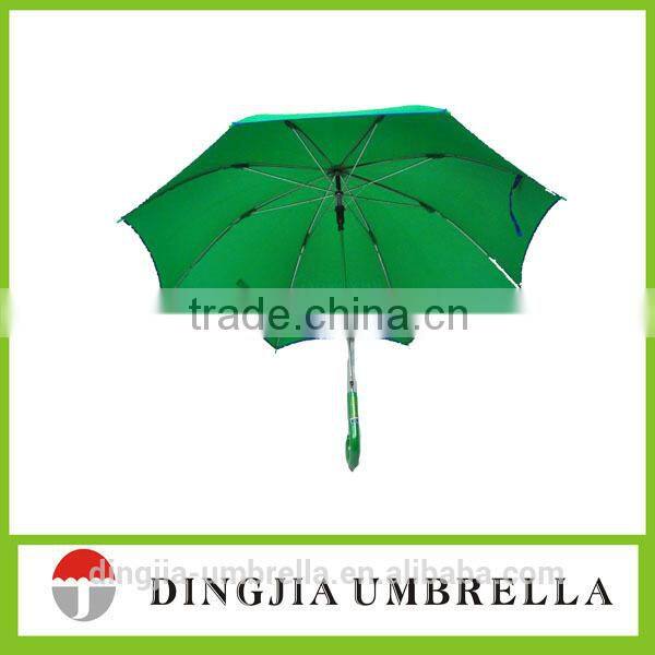 2015 shenzhen gift promotional high quality strong proof green straight umbrella