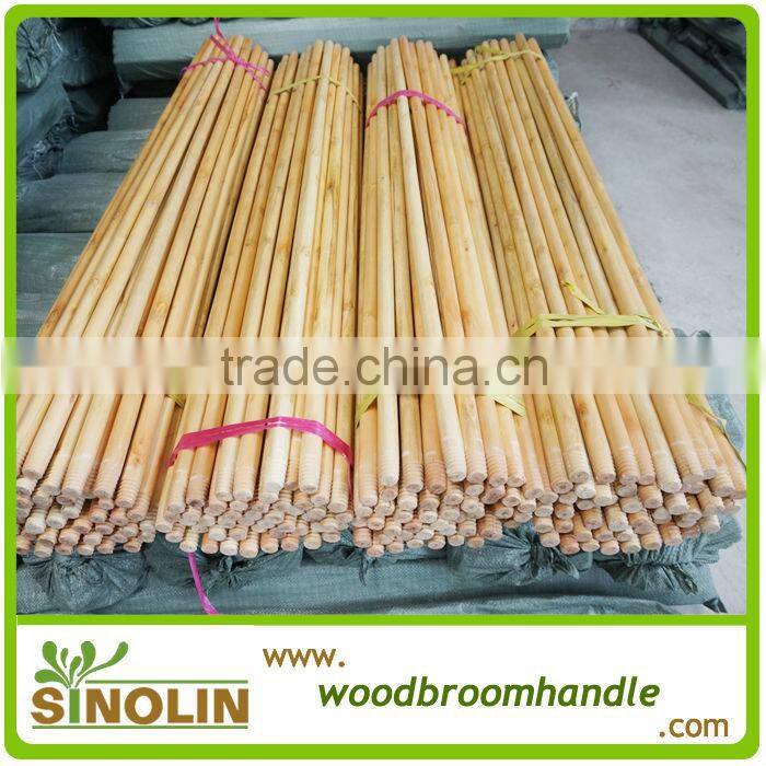varnished wooden broom handle for palestin market