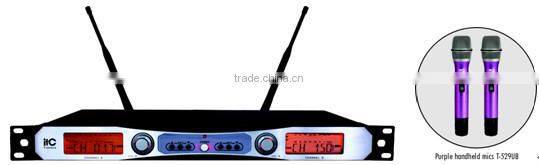ITC T-529UB Long Distance Dual-channel UHF Wireless Handheld Cordless Microphone