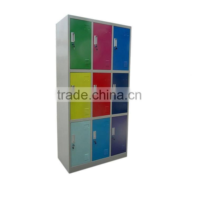 personal 9 door different colour steel almirah locker