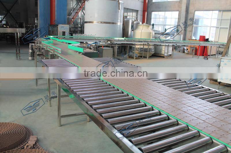 bottle belt conveyor system for beverage production line