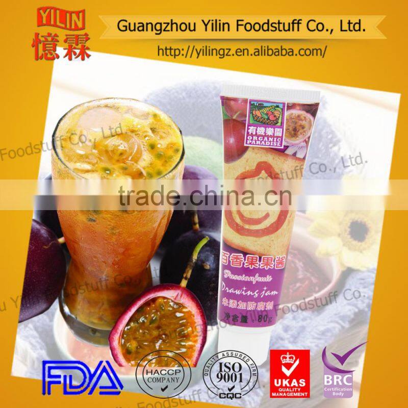 18g small sachet pack Passionfruit jam tube with China Yilin brands