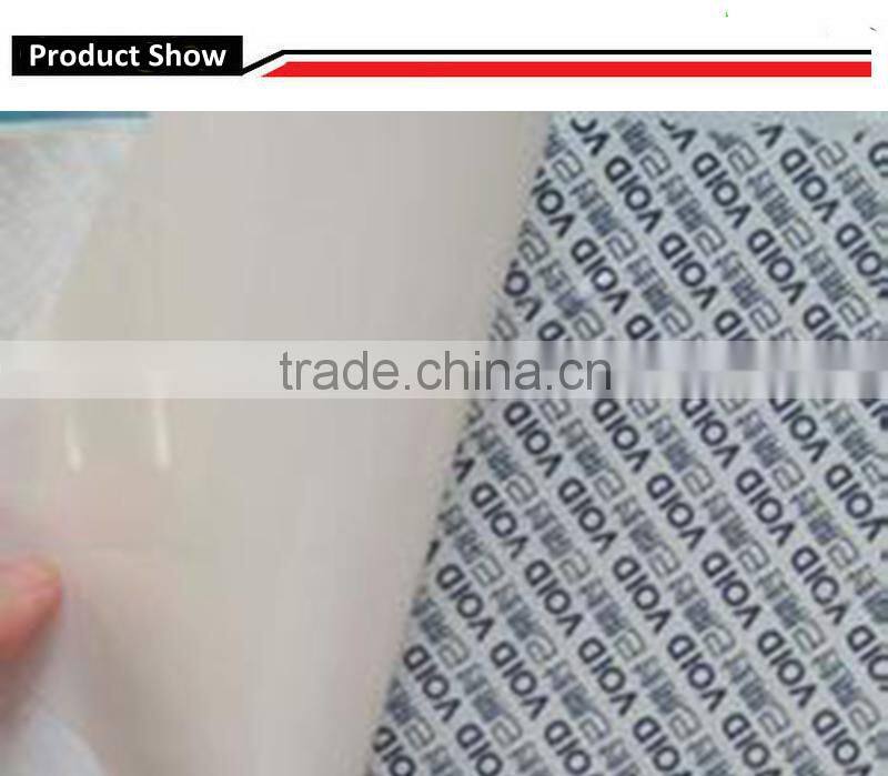 Total transfer kfrat paper tamper evident VOID label/Full Rresidue Paper Security VOID paper sticker