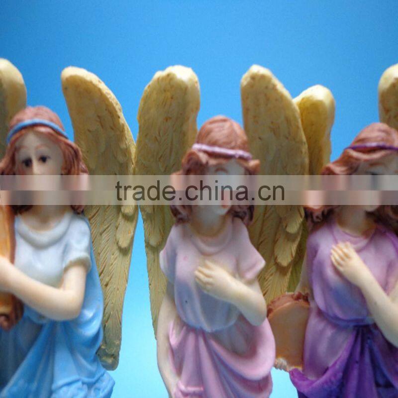 Beautiful polyresin lady angel statue for home decoration