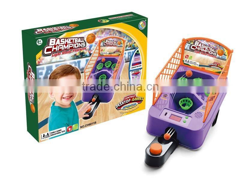 YX2804826 Kids mini light and musical electronic table basketball game