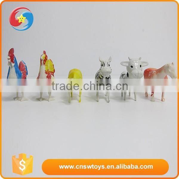 2016 new design eco-friendly plastic farm cute animal toys