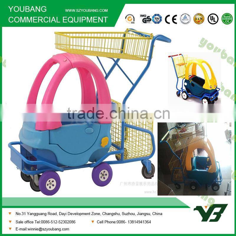 Colourful Children Shopping Trolley with Flag