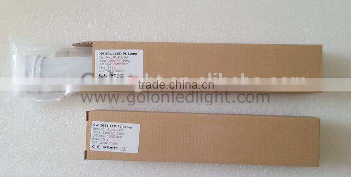 2G11 12W LED tube replace 24W PLL 100-277V 1300Lm Ra80 3 years warranty 2G11 led lamp