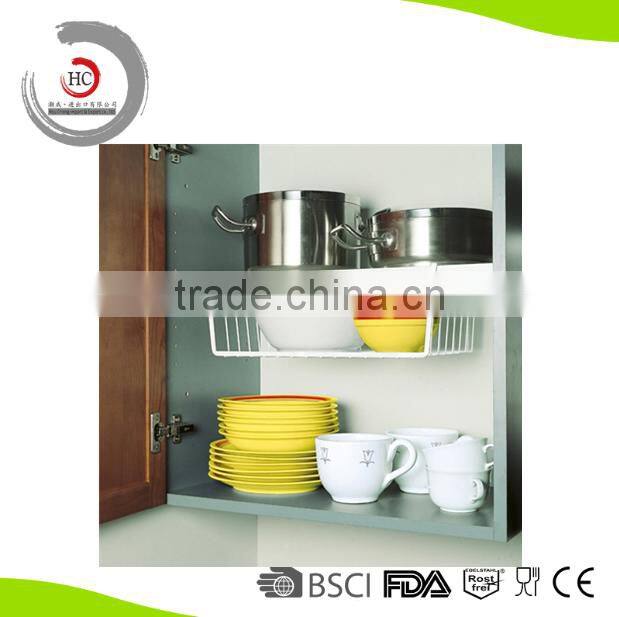 Multifunction iron flooding plastic cabinets basket tableware basket hanging basket