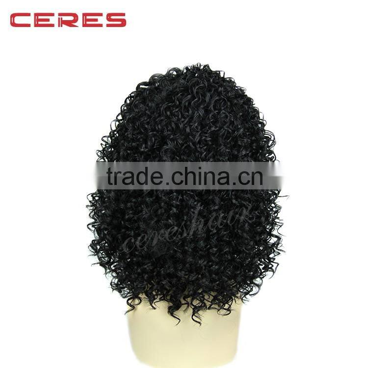 Ceres factory wholesale lace front kinky curly wig afro kinky human hair wig for black women