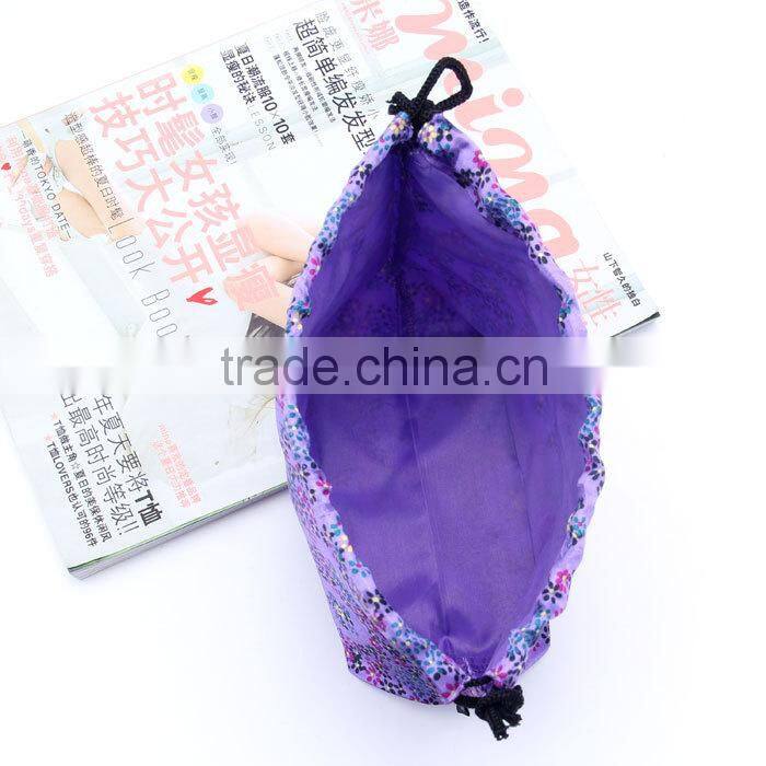 Fashionable women customized promotional drawstring bag