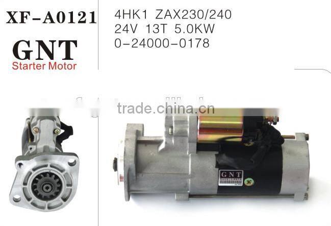 excavator engine starter motor for ZAX230 ZAX240 4HK1