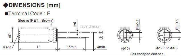 New and original 220V 270uf EKXJ221ETD270MJ16S cbb60 15uf 250v ac motor capacitor