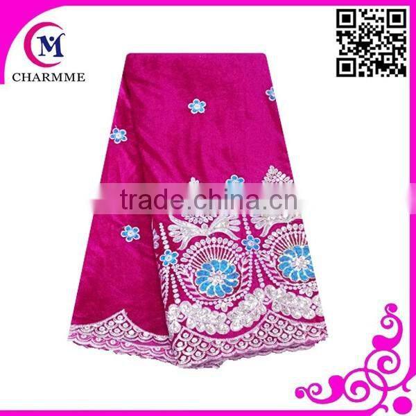 China factory wholesale price red velvet wedding dresses making african velvet lace fabric super soft velvet