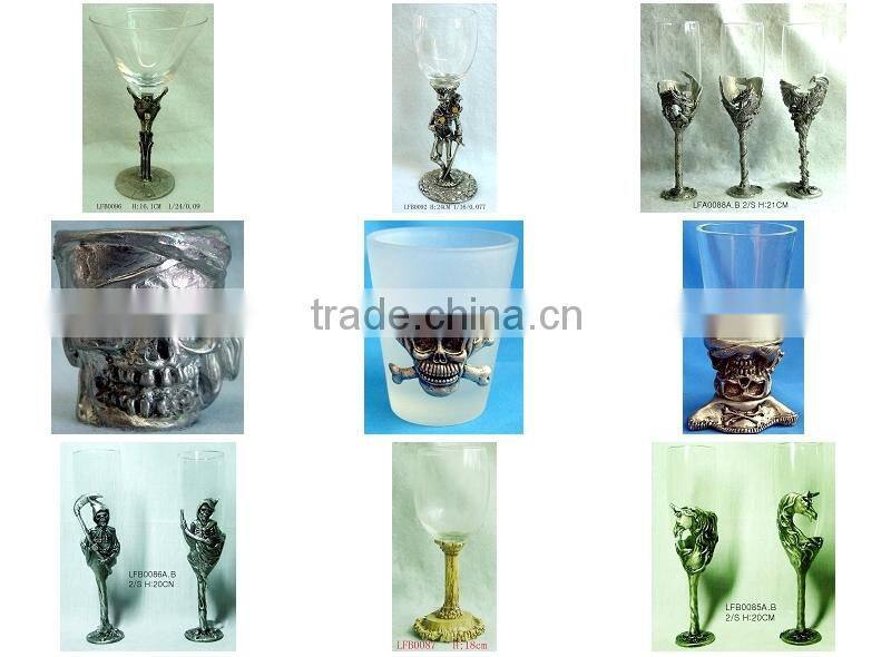 Custom charming metal glass cup wine goblet