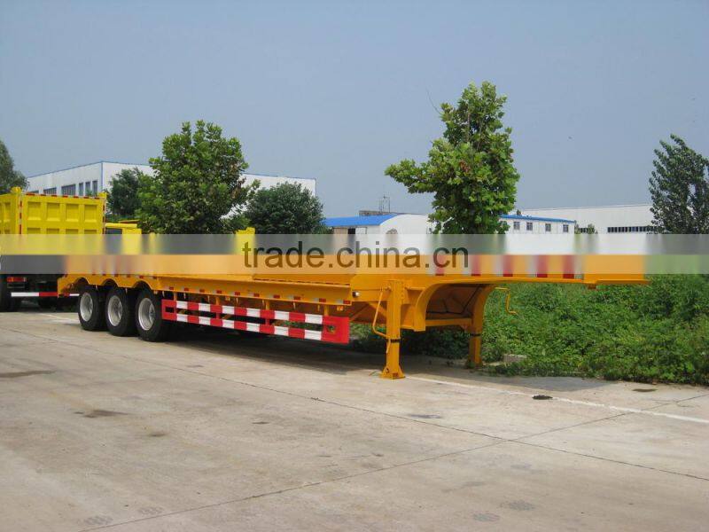 40 ton three axles Lowbed Semi-trailer for carrier heavy equipments and construction machinery