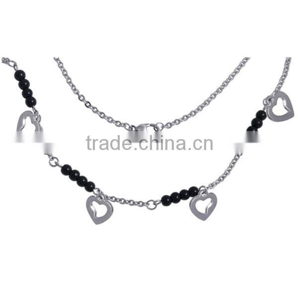 Hot selling highpolished jewelry stainless steel flower charm cheap necklace chains for women in cheap price LN3262