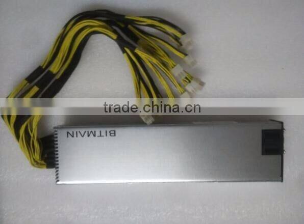 Bitcoin & litecoin mining power supply APW3-12-1600-B2 1600W S7/S5/S4/S4+ 12V power supply AntMiner PSU Series with 12PCS 6pin