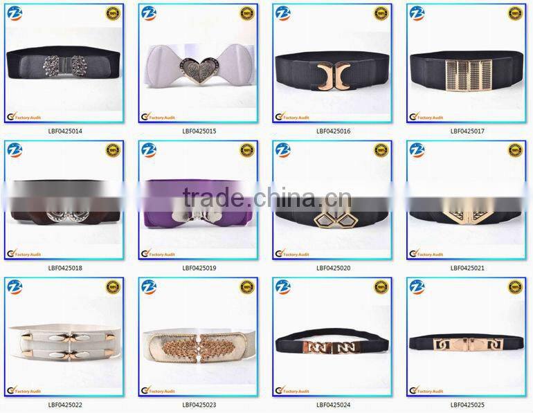 Factory Wholesale Fashion Garment Accessories Wide Elastic Belts for Ladies