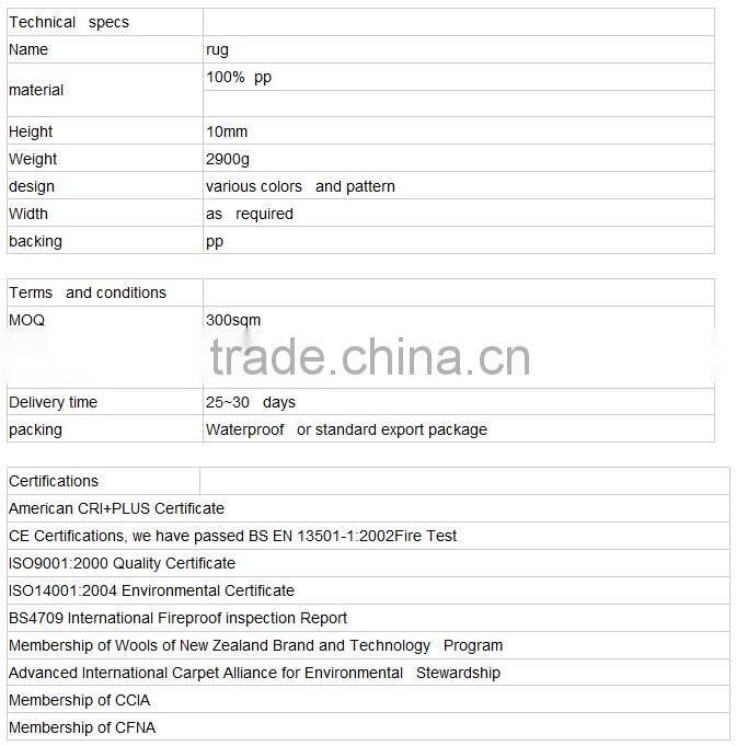 Jacquard flower pattern rug for prayer