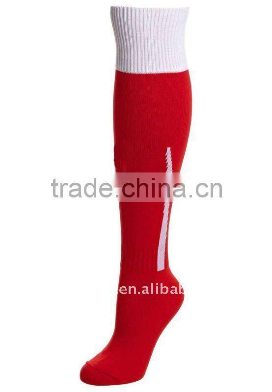 quality knee high custom soccer white football socks