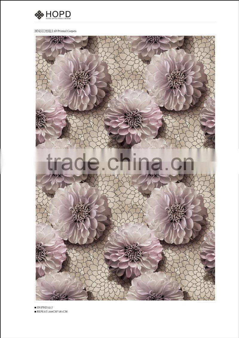 NEW 3D printed Carpet for decoration, hotel, ballroom