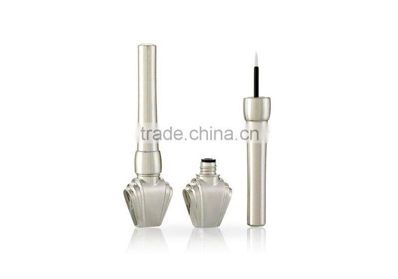 Luxury silver slim bullet shape plastic eyeliner tube