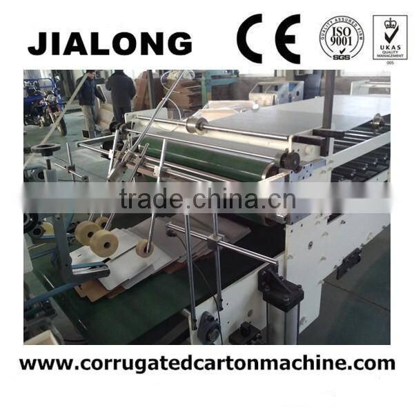 Automatic counting boxes folder gluer sticher machine/corrugated carton box stiching machine