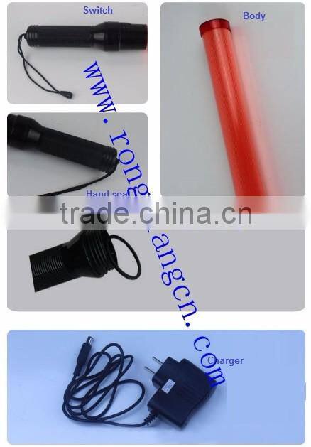 Rechargeable LED Traffic Baton Within Magnet Base/Super Bright Flashing LED Traffic Light Baton